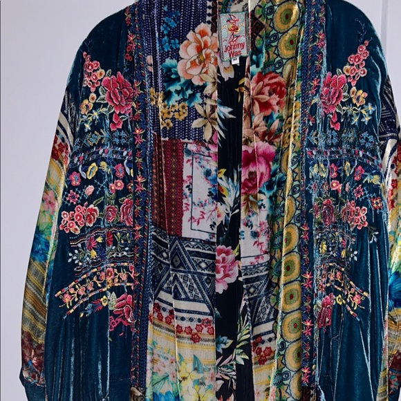 Johnny Was Multicolor Floral Kimono - Picture 5 of 10